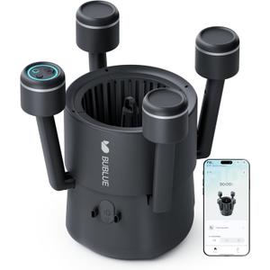 (2026 New) BUBLUE F10 Automatic Pool Skimmer Robot,Robotic Pool Skimmer with 5L Filter, App Control,Powerful Suction,Dual Cleaning Modes, AI Navigation,Ideal for In-Ground & Above-Ground Pools,Black