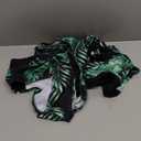 MIGU Girls Swimsuit Adjustable Straps Bathing Suits Bikini Sets with Chest Pad 2 Piece Swimwear for Girl Ages  (13-14 Years, Black Tropical 1)