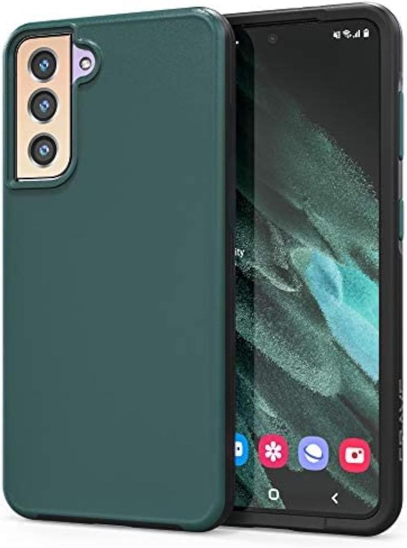 Crave Slim Guard for Galaxy S21 Case, Shockproof Case for Samsung Galaxy S21, S21 5G (6.2 inch) - Forest Green