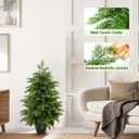 2fT Artificial Cedar Topiary Trees,2 Pack UV Resistant Faux Pine Tree