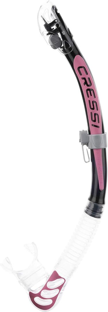 Cressi Foldable Adult Dry Snorkel for Scuba Diving, Snorkeling - Alpha Ultra Dry Made in Italy