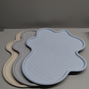 Li&Zhao Plastic Serving Trays - 3 PCS Restaurant Trays, Large, for Serving Food, Party, Picnic, Holidays (3 Colors) X2