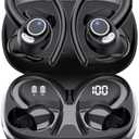 Wireless Earbuds, Bluetooth 5.4 Headphones Sport, Over Ear Buds With ENC Noise Cancelling Mic, 48H, Wireless Earphone With Earhooks, Stereo Deep Bass, IP7 Waterproof ear bud for Workout Running, Black