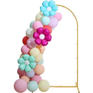 Wedding Arch Backdrop Stand 6.6ft for Party Oval Gold Metal Arches Frame for Bridal Shower Ceremony Birthday Party Background Decoration