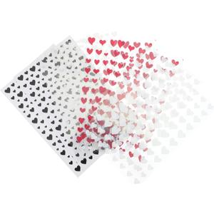 8sheets Adhesive Decals Girls Valentine's Decal Decor and DIY Decorations Stickers Nail Self- Manicure Accessories for Women Sticker Love Shaped Wedding Heart Day Romantic