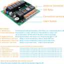 DC 12V 24V 36V 8CH Wireless Remote Control Switch,Quick Connector Wire Terminal,433Mhz 10A 8 Channels Relay Remote Switch Industrial Control for Garage Door Motor Opener (DC 12V~36V/ 1 x Controller)