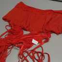 Sexy Mini Skirt with G-String Floral Lace Sheer Bralette Lingerie Set 3 Piece Otufits (Medium)