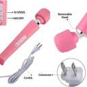 Power Massager Handheld Tool Electric Foot Neck Back Hand Leg Arm Shoulder Muscle Aches for Women Men Therapy Pain Relief Massage Tool Pink Massage