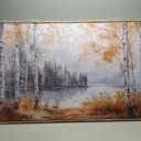 PHAOHUAXM Large Wall Art For Living Room Canvas Wall Decor For Bedroom Office Decorations Trees Forest Landscape Painting Lake view Wall Pictures Home Decor Printing Artwork Wood Framed 30x60 In