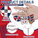 Kigeli 36 Pcs Dominican Republic Acrylic Keychains Dominican Flag Souvenirs Keepsake Gift Bulk National Day Party Favors Decorations for Friends Men Women Bag Charm National Day Supplies Travel Gift