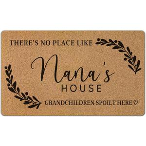Nana's House Gifts Door Mat, Mother's Day Birthday Gifts for Nana from Grandkids, Housewarming Gifts for Grandma Women, Grandmother Gifts Front Door Mat Rug Outdoor Entrance, 30x17 Inch