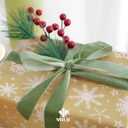 MEEDEE Olive Green Velvet Ribbon 1 Inch Single Face Nylon Velvet Ribbon 2 Rolls 20 Yards Moss Green Ribbons for Christmas Tree, Gift Wrappig, Rustic Wreath, Velvet Bow Making, Home Decor