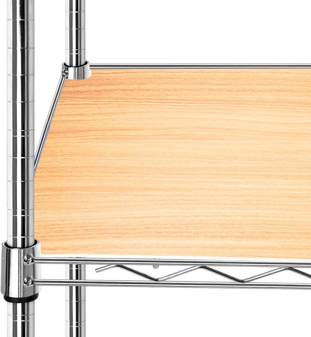 4-Pack PVC Wire Shelf Liner 14"x36" Wire Shelving Shelf Mats with Double-Sided Wood Grain Pattern, 5mm Thick