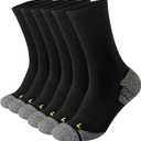 Wildarms Athletic Running Socks Cushion Padded Moisture Wicking Crew (Black)