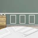 DODOKIE Peel and Stick Wall Molding Kit, Pre Cut Molding Wainscoting Panels for Interior Home Wall Moulding Décor Living Room Decoration, Self-Adhesive Ready to Assemble White (3 Set, 24 x 27 in)