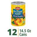 Del Monte No Sugar Added Yellow Cling Sliced Canned Peaches, 14.5 oz Can (Pack of 12) (EXP 04/28/26)