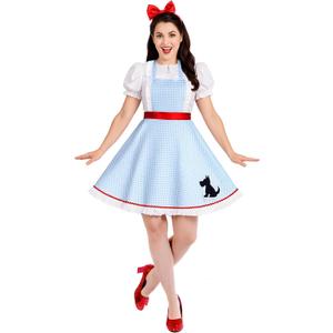 fun shack Adult Dorothy Costume for Women | Classic Dorothy Dress | Perfect for Halloween and Themed Parties (XX-Large, Blue)