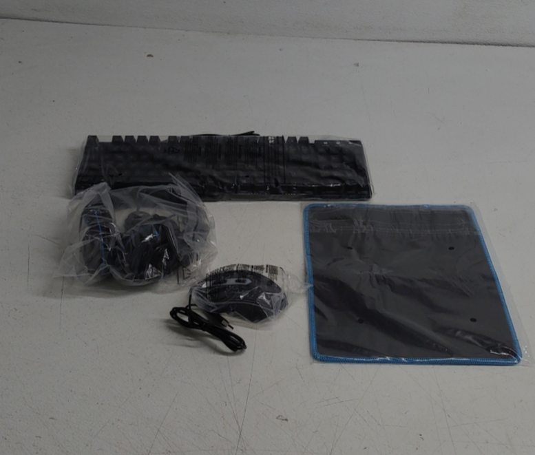 Gaming Keyboard and Mouse and Mouse pad and Gaming Headset, Wired LED RGB Backlight Bundle for PC Gamers and Xbox and PS4 Users - 4 in 1 Edition Hornet RX-250