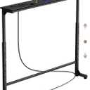 Keelian 39 inch Narrow Console Table with Outlet,Adjustable Height(25"-37") Behind Sofa Table,Couch Behind Table Skinny,Couch Shelf with Charging Station,Long Entryway Tables for Living Room,Black