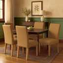 Aertiavty Chair Covers for Dining Room Set of 8 Kitchen Seat Covers, Dining Room Chair Covers Chair Slipcover for Parsons Chair, Camel