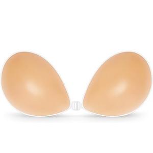 Niidor Adhesive Bra Strapless Sticky Invisible Push up Silicone Bra for Backless Dress  (Creme)