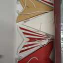 5 Pcs 7-Pointed Paper Star Lanterns 12 Inch Red and White Christmas Hanging Stars 3D Paper Star Ornaments Foldable for Wedding Birthday Xmas Home Party Decor