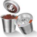 Reusable K Cups Coffee Pods for Keurig, Full Stainless Steel Refillable K Cups Coffee Filter Compatible 1.0 and 2.0 Coffee Makers-Brewers (2Pack)