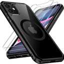 TAURI 3 in 1 Magnetic for iPhone 11 Case, with 2X Screen Protector, 10 FT Drop Protection, Compatible with Magsafe Case for iPhone 11 Phone Case 6.1 inch - Black