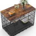 Dog Crate Topper for 48'' Dog Cage, Dog Kennel Topper Wood Countertop, Foldable Dog Crate Table Top (Crate Not Include)