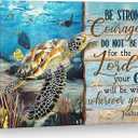Framed Christian Bible Verse Canvas Wall Art 16x24 Inch for Living Room