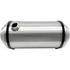 JSD 8 Gallons 10"x24" Aluminum Spun Round Fuel Tank / Gas Tank End Fill 1/4" NPT Outlet