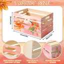 Novabright Christian Bible Basket Large Religious Pink Wooden Bible Verse Book Storage Bin with Consider The Lilies Christian Gifts for Women Book Lover Teacher Reading Club Back to School Supplies