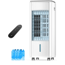Portable Air Conditioner Ac Unit,BIESQYA Evaporative Swamp Cooling Fan with Humidifier,3-IN-1 windowless Ventless cooler for Room Offices,Remote,3 Speed,7H Timer,3L Water Tank,3 Ice Pack