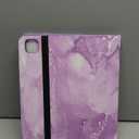 Zonefoker Case for New iPad Pro 12.9 inch 6th/5th/4th/3rd Generation 2022/2021/2020/2018, 12.9'' ipad Pro Leather Folio Protective Cover 6/5/4/3 Gen with Pencil Holder, Auto Wake/Sleep, Marble Purple