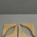 4 Pcs Wood Corbels Wooden Shelf Brackets 1.75'' W x 6'' D x 6'' H Unfinished Paintable Bracket with Hanging Hook for Doorway Countertop Kitchen Cabinet Book Shelves, Rubber Wood