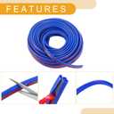 1 Pcs 49.21ft 15000mm Universal Car Door Edge Protective Sealing Strip - Car B-Type Door Scratch Protection Guards Anti-Scratch Collision - TPE Blue