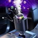 Starlight Retractable Car Charger with Car Aromatherapy Essential Oil Diffuser, Starlight in Car Roof 5 in 1 Fast, 2 Retractable Cables and USB C Car Charger Adapter, Compatible with iPhone 16/15