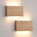 Wood Wall Sconce Indoor Wall Lights Hardwired 2 Pack Up and Down Wall Mount Light for Living Room Bedroom Hallway Lightswall sconces Set of Twoled Lights for BedLight for Bedroom