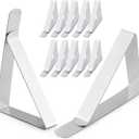 12 PCS Tablecloth Clips, HIA Stainless Steel Table Cloth Holder Clips, Heavy Duty Picnic Table Clips, Easy to Install and Remove, Great for Family, Parties, Picnics, Restaurants, Weddings