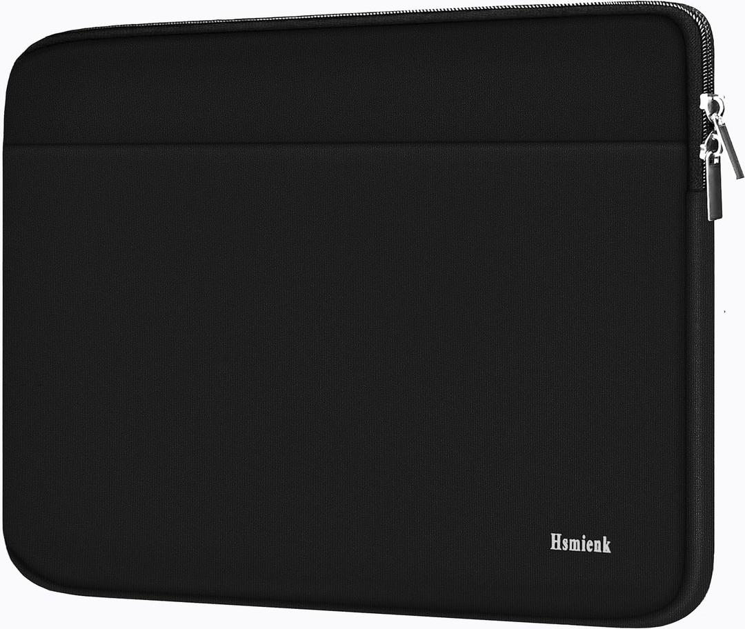 Laptop Case 17 Inch, Durable Shockproof Protective Notebook Sleeve with Accessory Pocket, Briefcase Carrying Bag Laptop Case Compatible with 17-17.3 Inch Computer, Notebook, Black