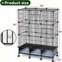 VISCOO Encrypted Bird Cage (46" x 36" x 12"), with Wooden Perches, Metal Parakeet Cage with Slide-Out Tray, Water Bottle&Feeder, Bird Cages for Parrot,Parakeets,Cockatiel,Small Mid-Sized Birds