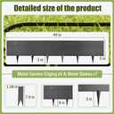 20ft. Metal Edging for Landscaping, Black Galvanized Steel Landscape Edging with 7 Stakes and a Pair of Gloves, Bendable Hammer-in Metal Lawn Edging for Fence, Flower Beds (6 Pack, 40" L x 8" H)