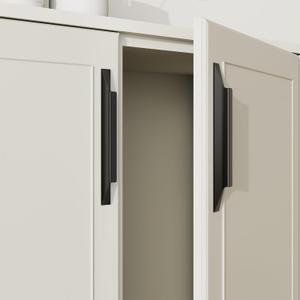 Peaha 10 Pack 3-3/4 inch Black Drawer Pulls Black Kitchen Cabinet Handles Long Cabinet Handles Modern Cabinet Pulls