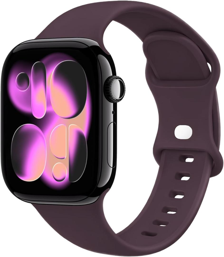 STG Sport Silicone Bands Compatible with Apple Watch Band Ultra 3/2/1 49mm, Series 11/10 46/42mm, 9/8/7 45/41mm, SE 6/5/4 44/40mm, 3/2/1 42/38mm S/M M/L for Women Men