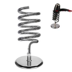 Hair Dryer Holder Countertop, Acrylic Hair Dryer Stand with Stainless Steel Base, Blow Dryer Holder Hair Tool Organizer for Bathroom, Vanity, Salon, Home