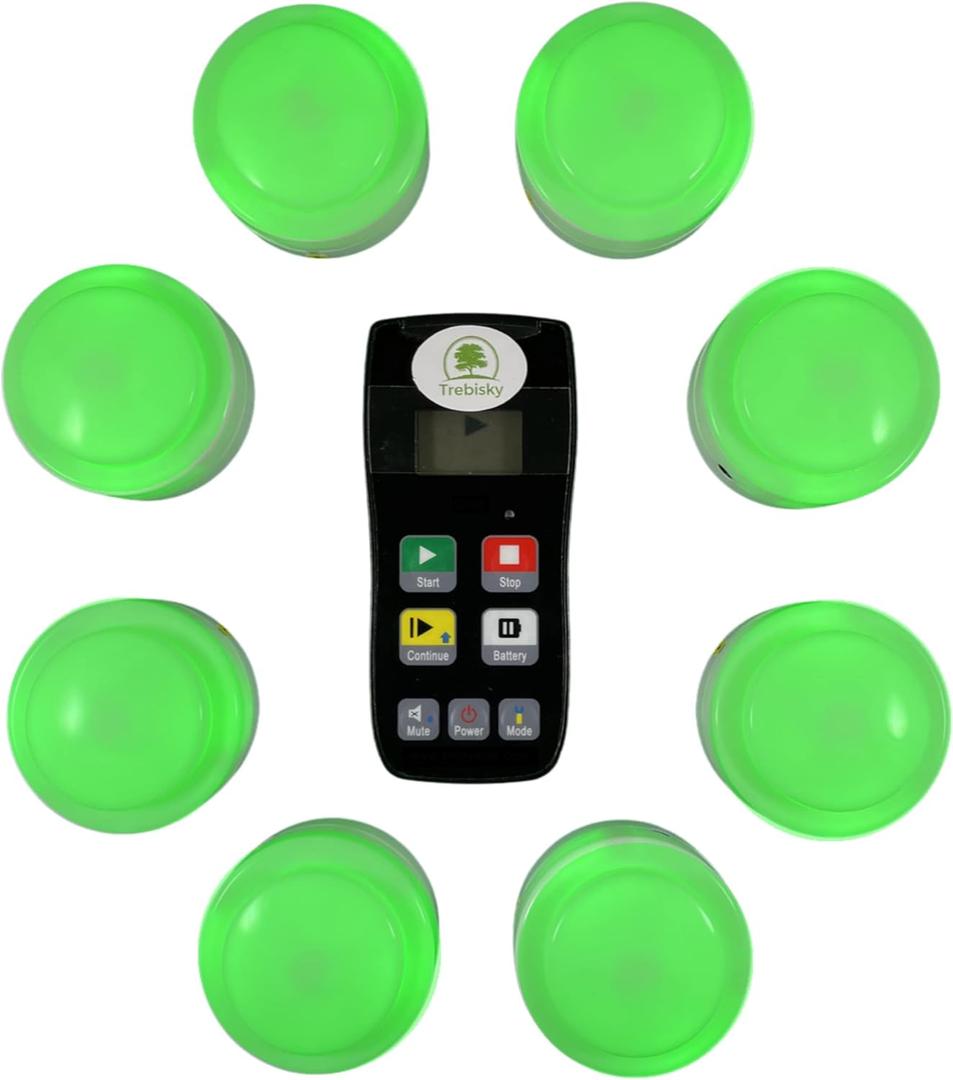 Trebisky Wireless Buzzer System for Game Show 8 Players Jeopardy Quiz Bowl Answer Buzzer w/ Light, Sound for Classroom Educational Learning Family Feud Adult Trivia Game Night Lockout, Back to School