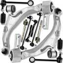 12pc Front Lower Control Arm Outer Inner Tie Rod Rear Sway Bar End Links Compatible with Fit for Acura MDX 2007 2008 2009 2010 2011 2012 2013#OE K622037 K621549 K750124 K750749 K750750 ES800824