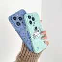 for iPhone 14 Clear Cute Case, Cool Cartoon Astronaut Space Planet Moon Design Stylish TPU Bumper Shockproof Anti-Slip Protector Fashion Creative Case (Green Rocket, iPhone 14)