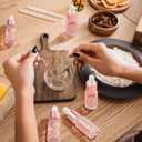 Didaey 100 Pcs Mini Glass Oil Dropper Bottle Bulk, Clear Essential Small Empty Bottles Sample Containers Perfume Liquid Vials with Cap for Traveling (15 ml,Rose Gold)