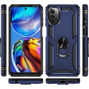 Case for Motorola Edge 2022 Case Cover,Magnetic Car Mount Bracket Shell Case for Motorola Moto Edge 2022 / Edge Gen.3 5G 2022 Case Blue